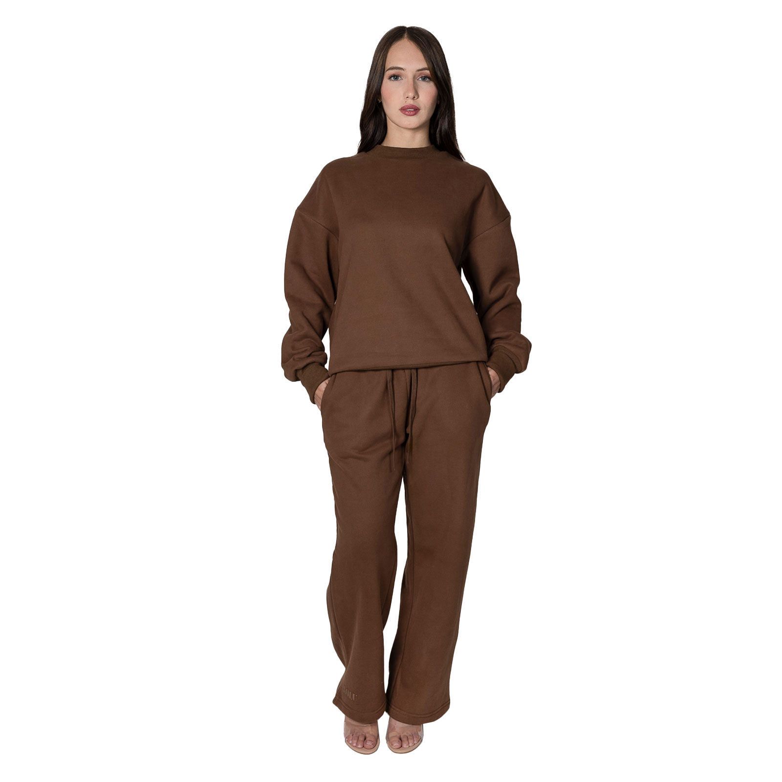 Set sweatshirt & long pants in brown